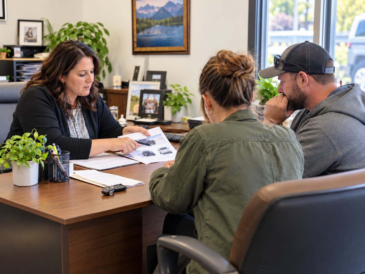 Insurance agent helping Tulsa customers with coverage for a vehicle owned by someone else